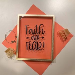Faith over Fear Customized Clear Frame